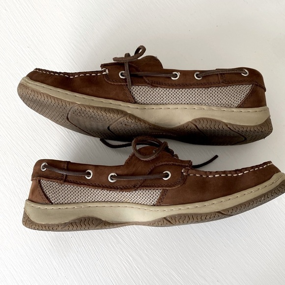 Highland Creek Brown Chesapeake Suede Dockside Boat Shoes 9 Like New Comfy - Picture 12 of 17